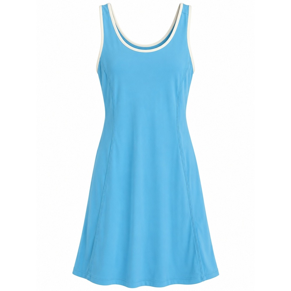 Xersion Large EverRestore Athletic Dress Built In Shorts Pockets Blue NWT